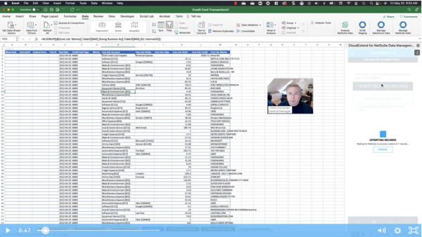 Uploading credit card statements to NetSuite