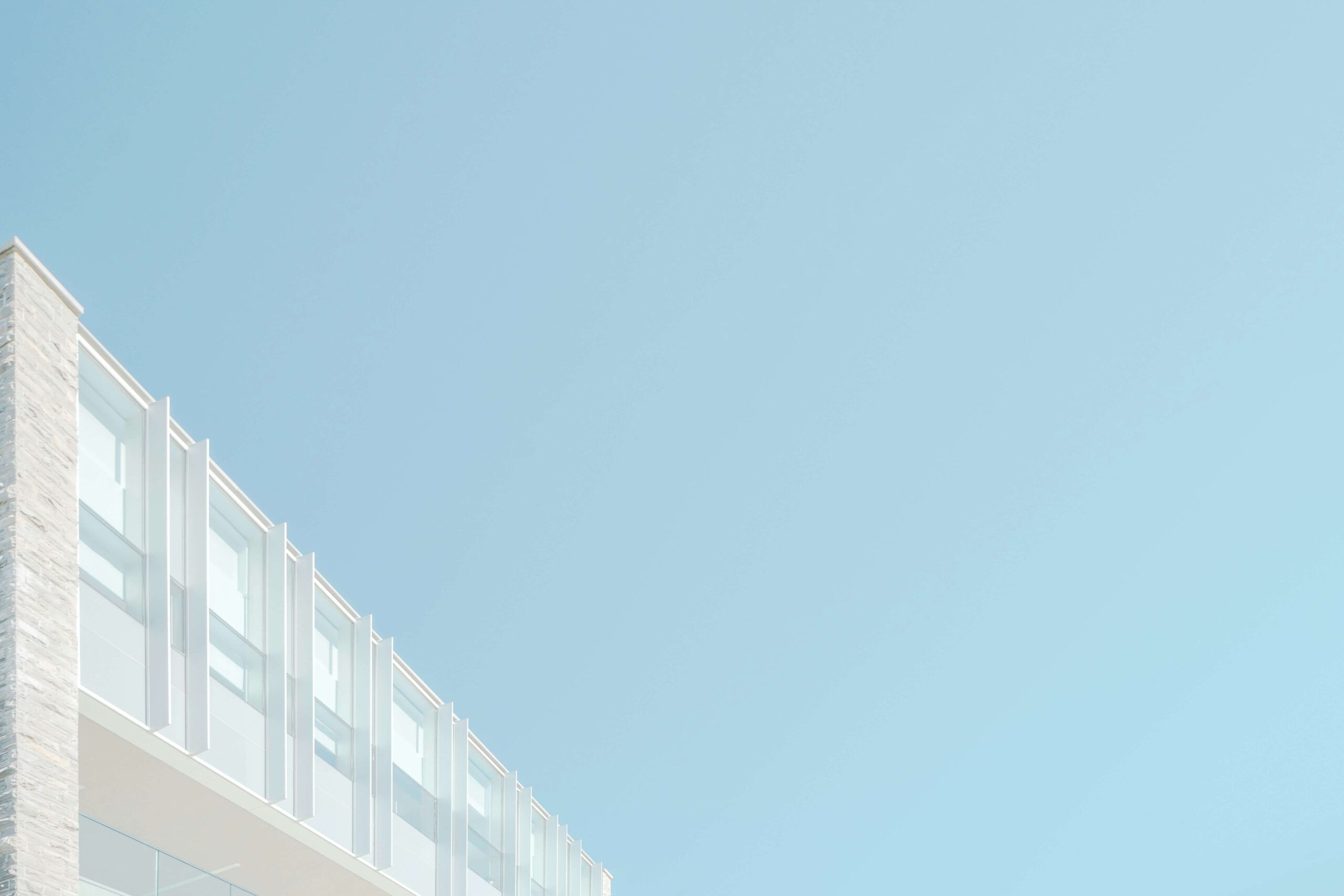 Modern building with a clear sky background