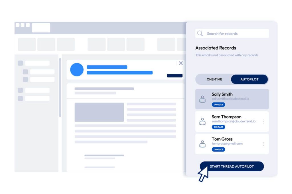 Save email records with ExtendSync