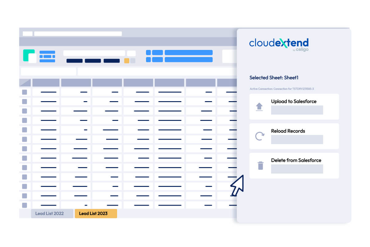 ExtendInsights_Upload_to_Salesforce_v1 Dashboard reference showing how to upload data to salesforce