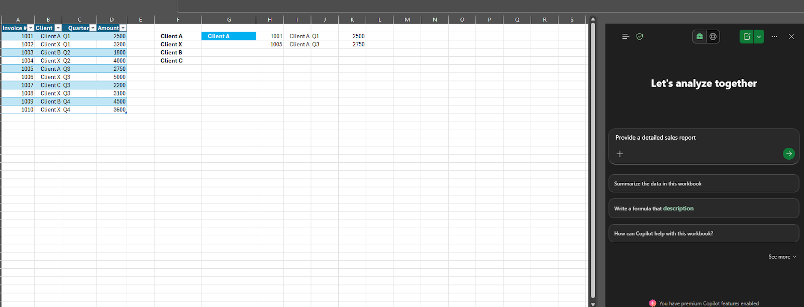 Excel Copilot